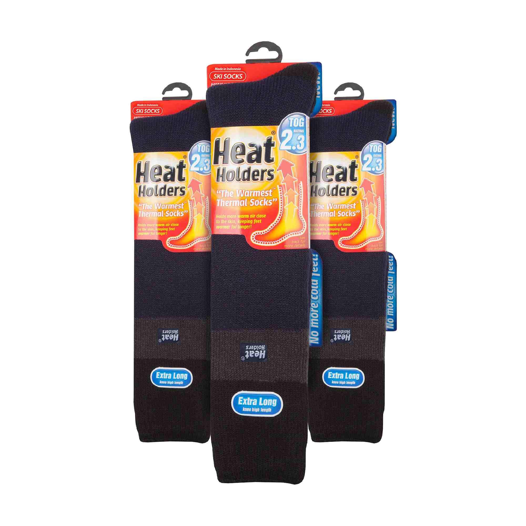 Heat Holders chaussettes ski thermiques rayées homme - 3 paires 2/5
