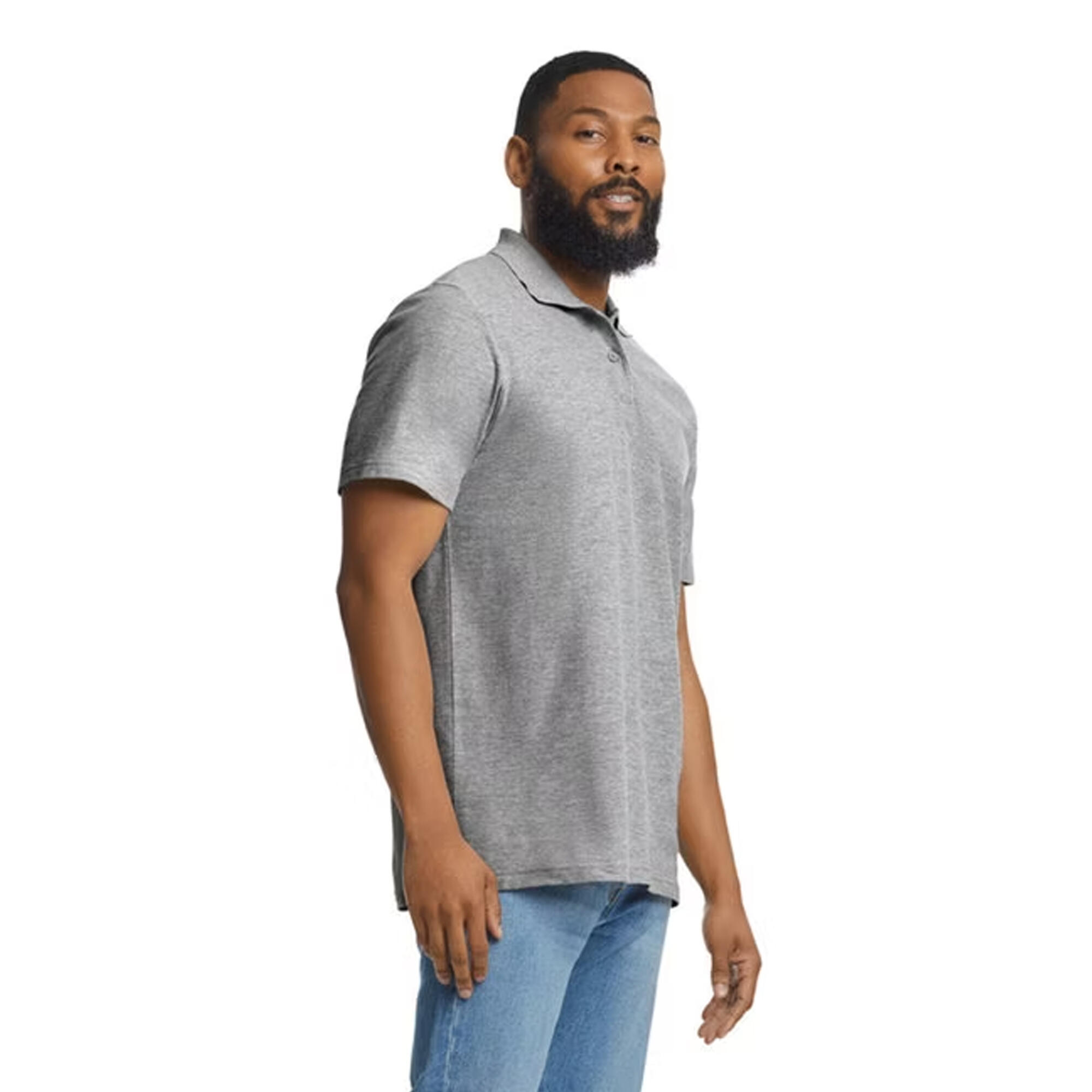 Polo SOFTSTYLE Adulte (Gris) 3/3