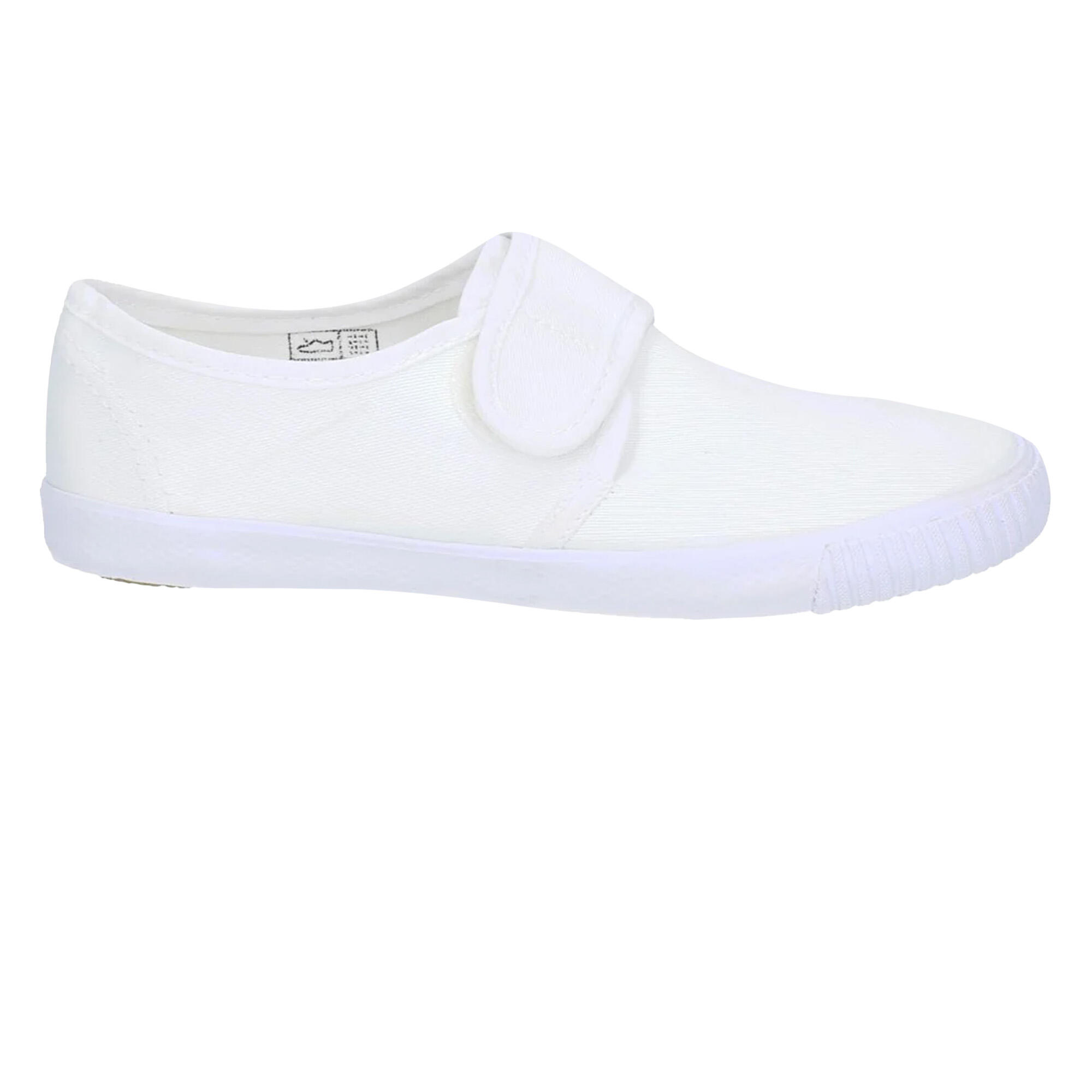 CSG/99248 Childrens Plimsolls / Unisex Boys/Girls Gym Shoes (White) 3/4