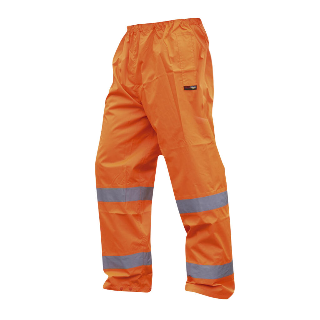 WARRIOR Mens Seattle High Visibility Safety Trousers (Fluorescent Orange)