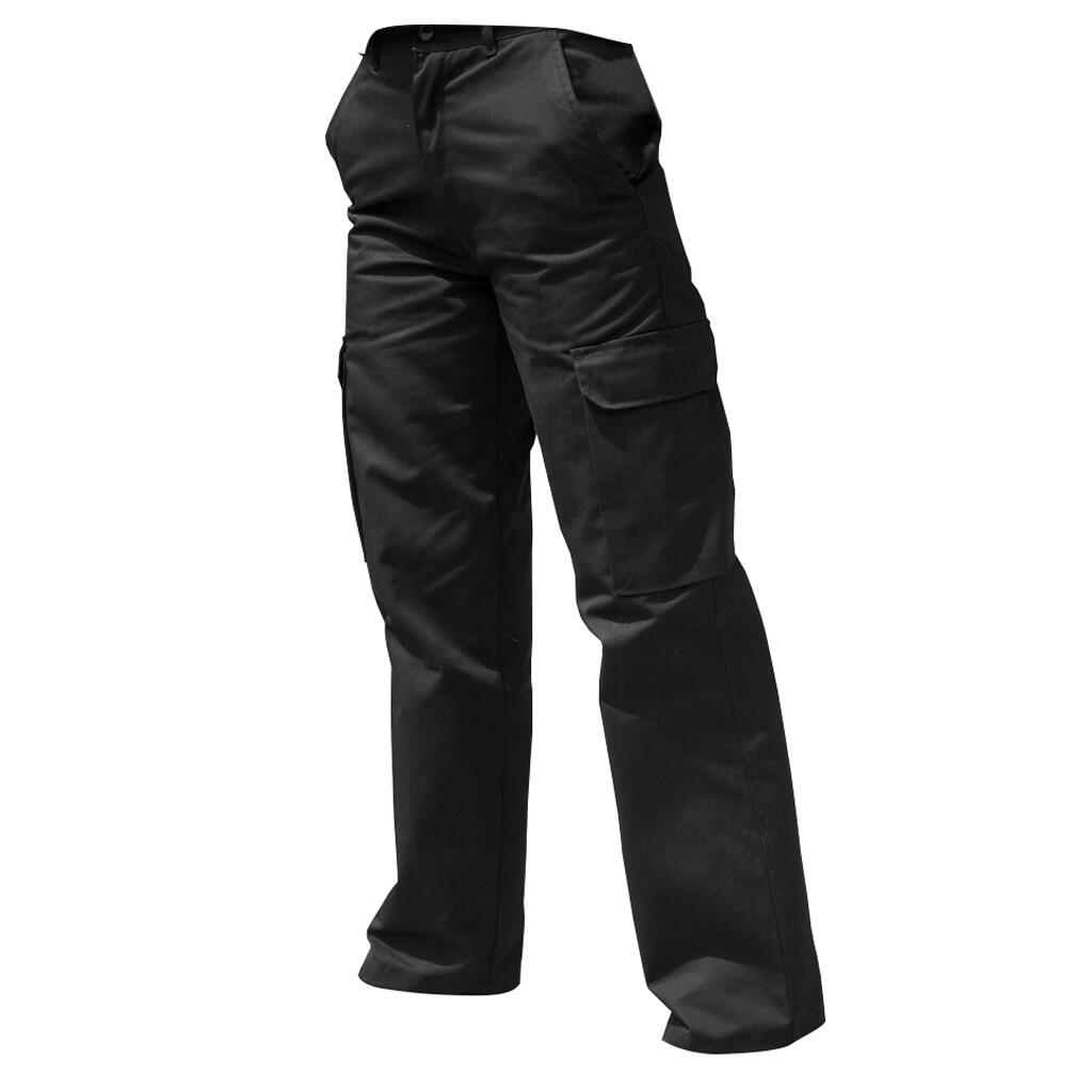 WARRIOR Womens/Ladies Cargo Workwear Trousers (Black)