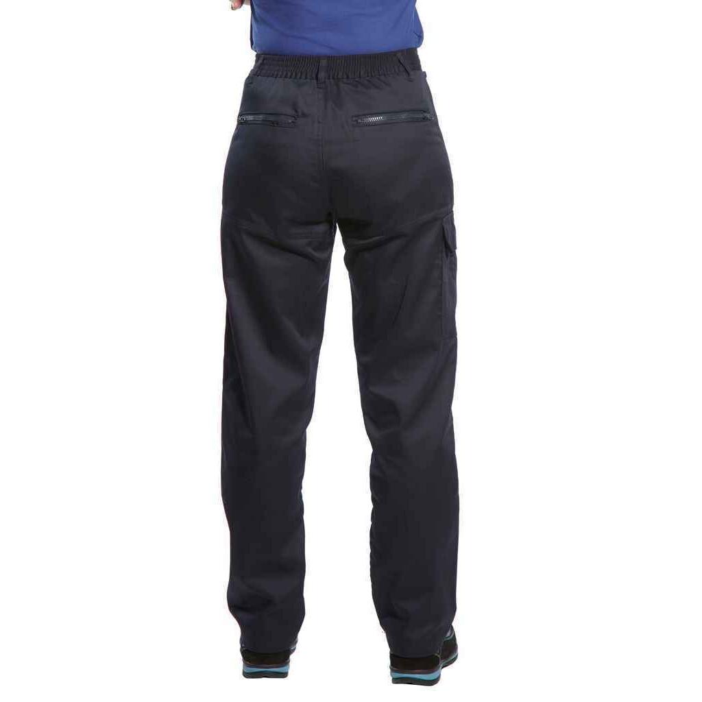 Womens/Ladies Cargo Trousers (Black) 3/4
