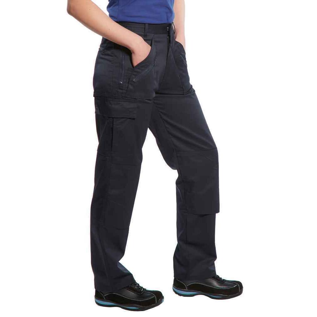 Womens/Ladies Cargo Trousers (Black) 4/4