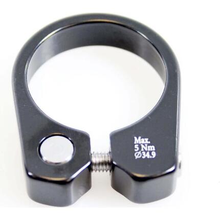 Cortina Collier de Selle 34,9 mm Noir avec Boulon