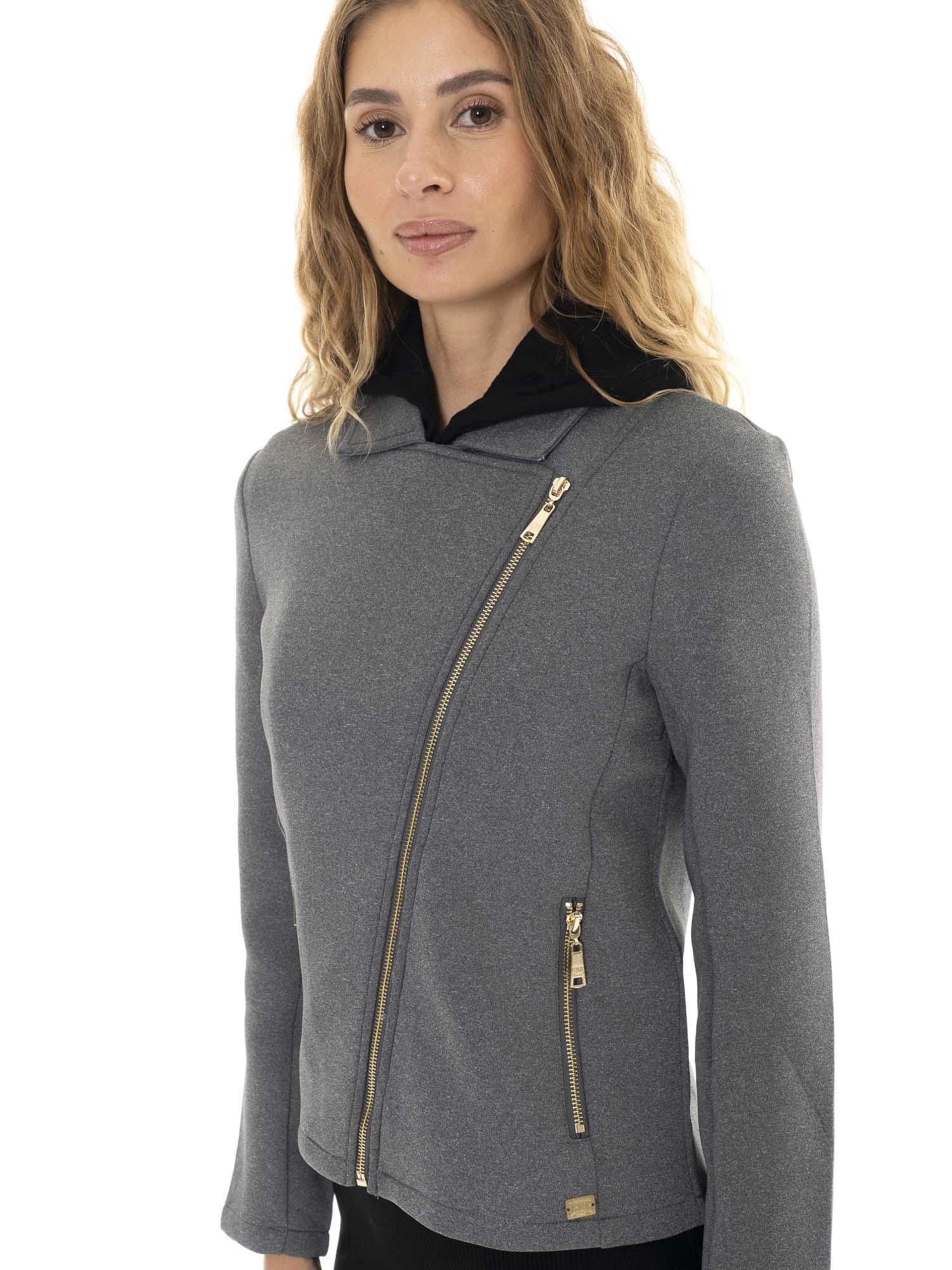 Chaqueta de neopreno con cremallera asimétrica "Authentic Gold" para mujer 3/7