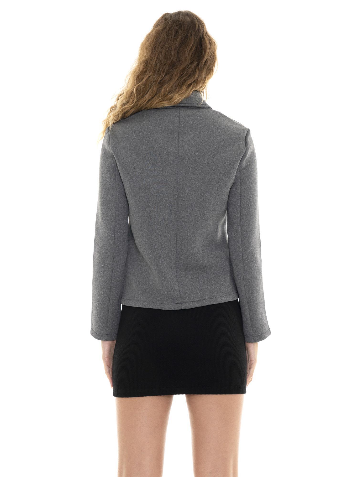 Chaqueta de neopreno con cremallera asimétrica "Authentic Gold" para mujer 4/7
