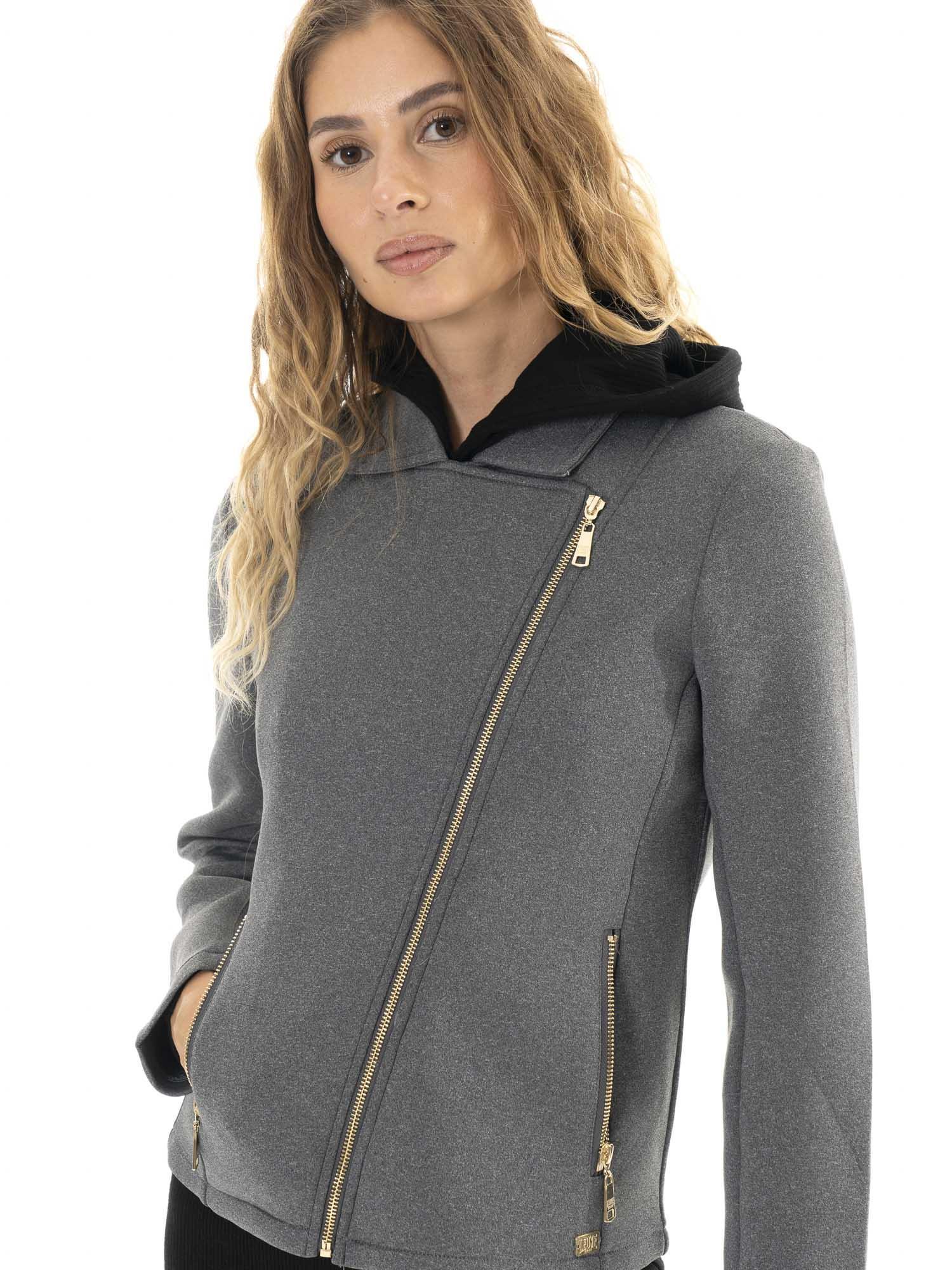 Chaqueta de neopreno con cremallera asimétrica "Authentic Gold" para mujer 5/7