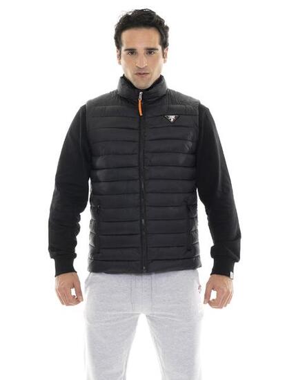 Piumino da uomo smanicato con zip invernale "Basic
