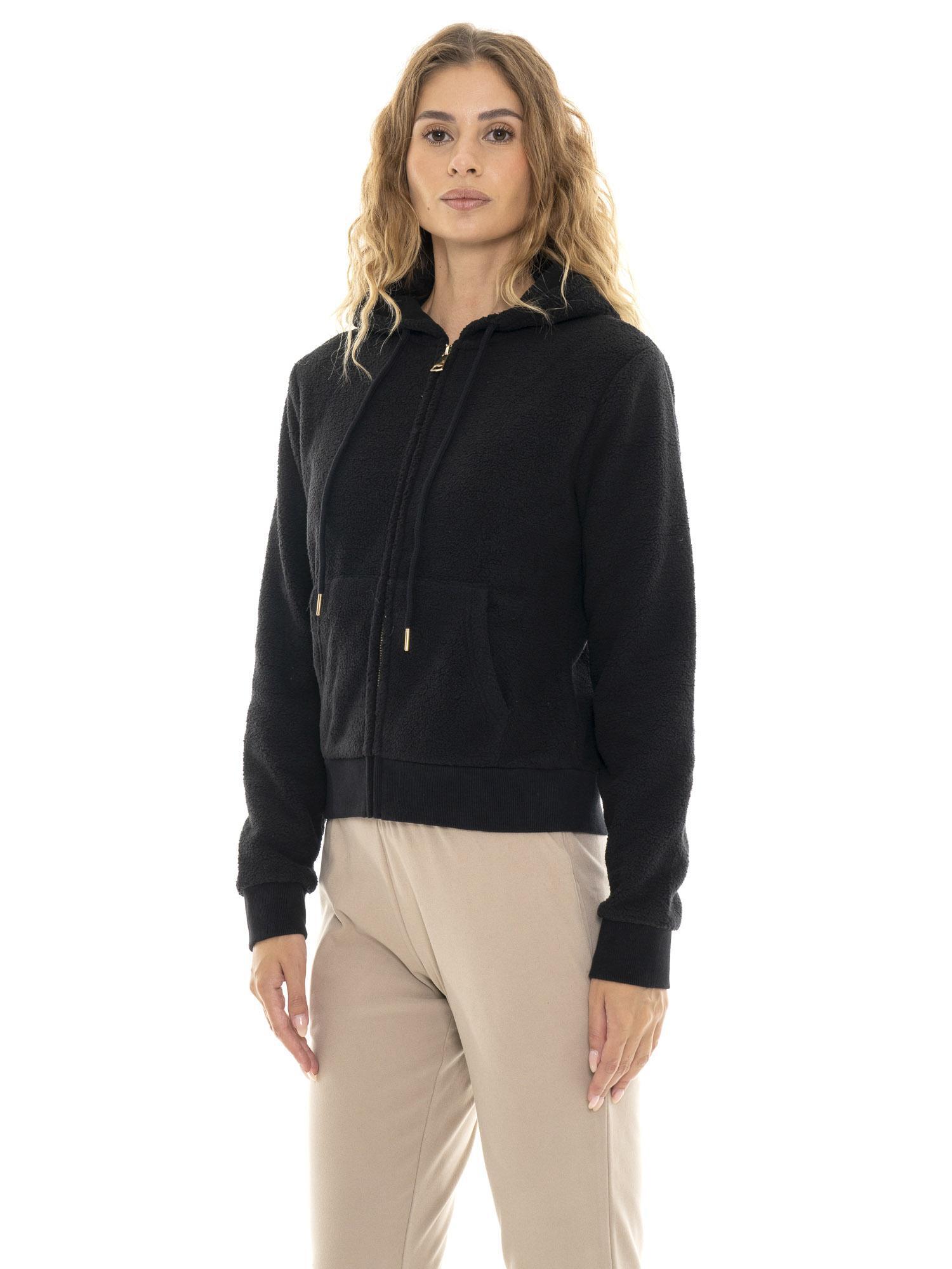 Leone 1947 Damen-Sherpa-Jacke mit goldenen Nieten