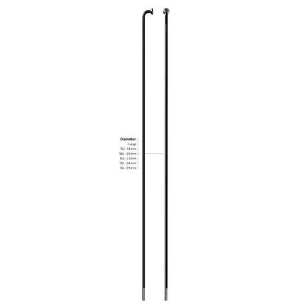 Szprychy Sapim Leader 13-270 stal nierdzewna czarne bez nypli 100 szt