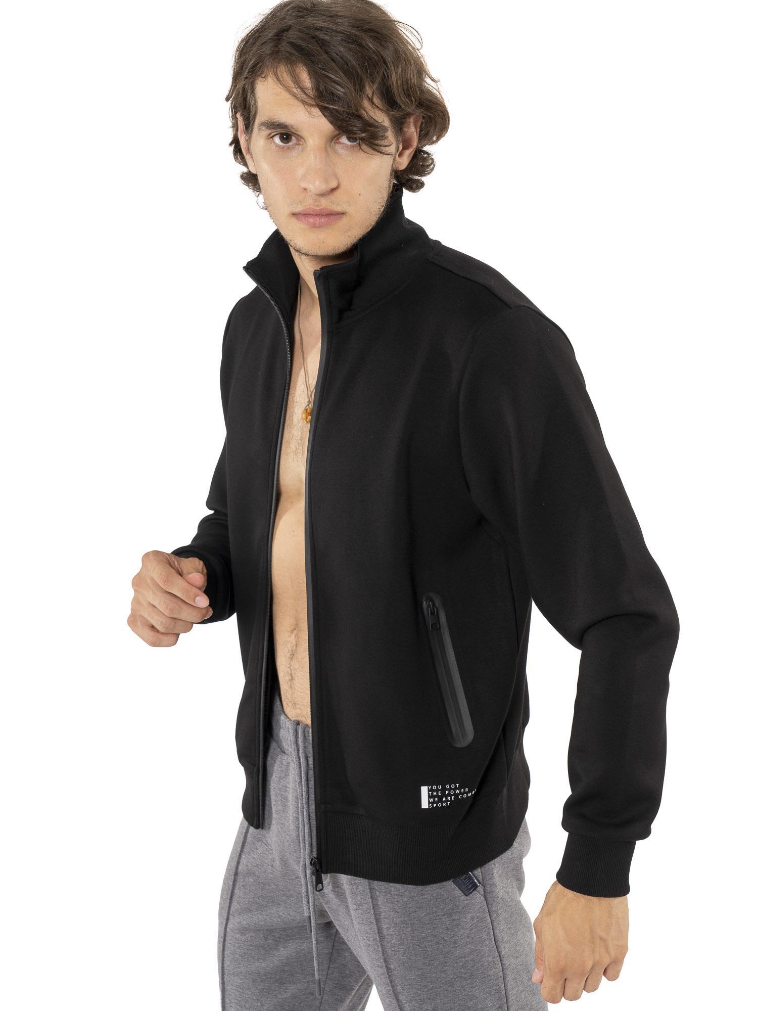 Felpa invernale uomo in neoprene, collo alto e zip, Leone 1947 Tech 5/5