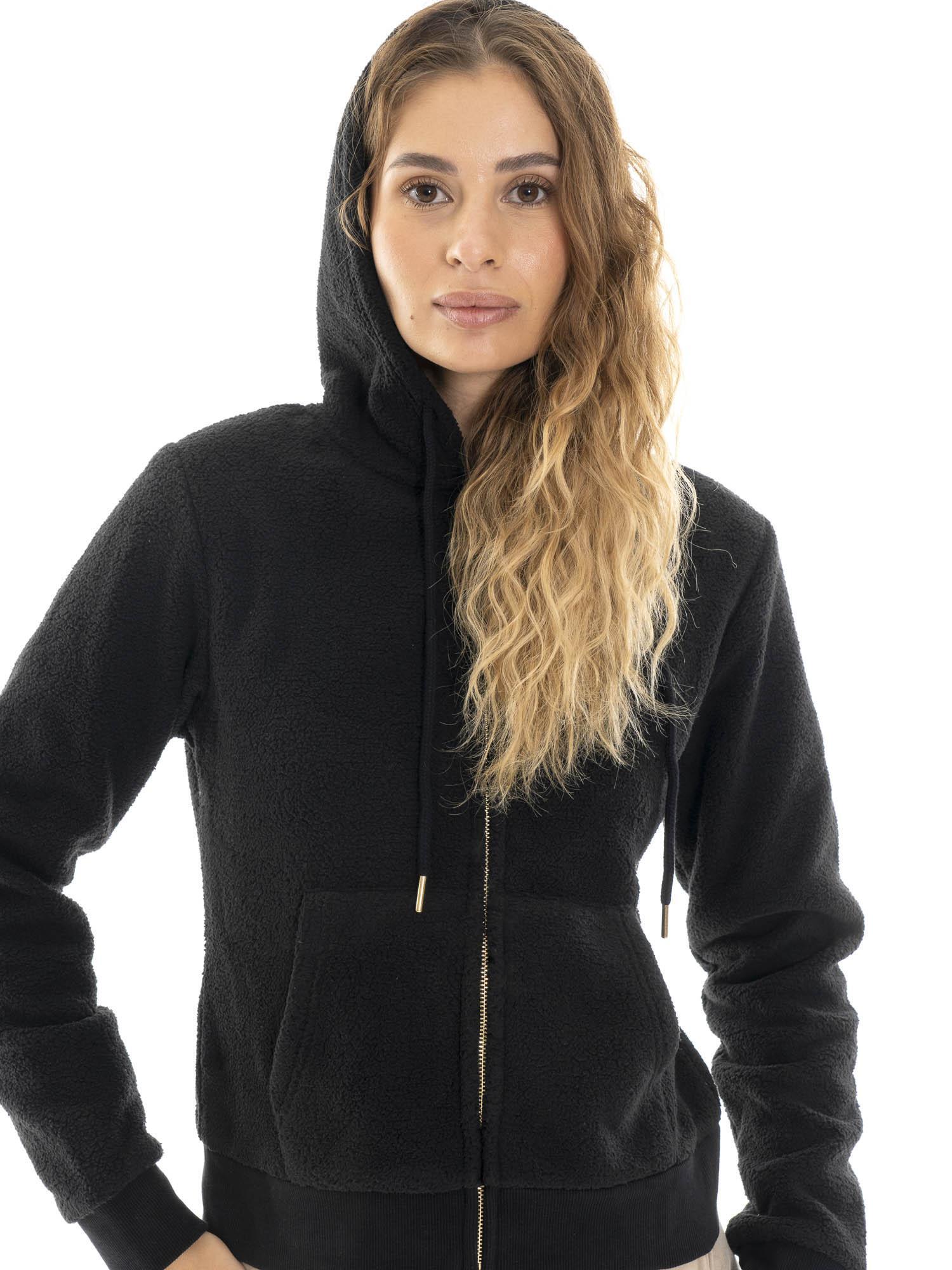 Chaqueta de sherpa suave con tachuelas doradas Leone 1947 para mujer 5/5