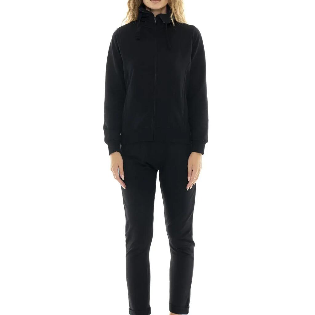 Women's winter jumpsuit with collar and zip "Pearl"