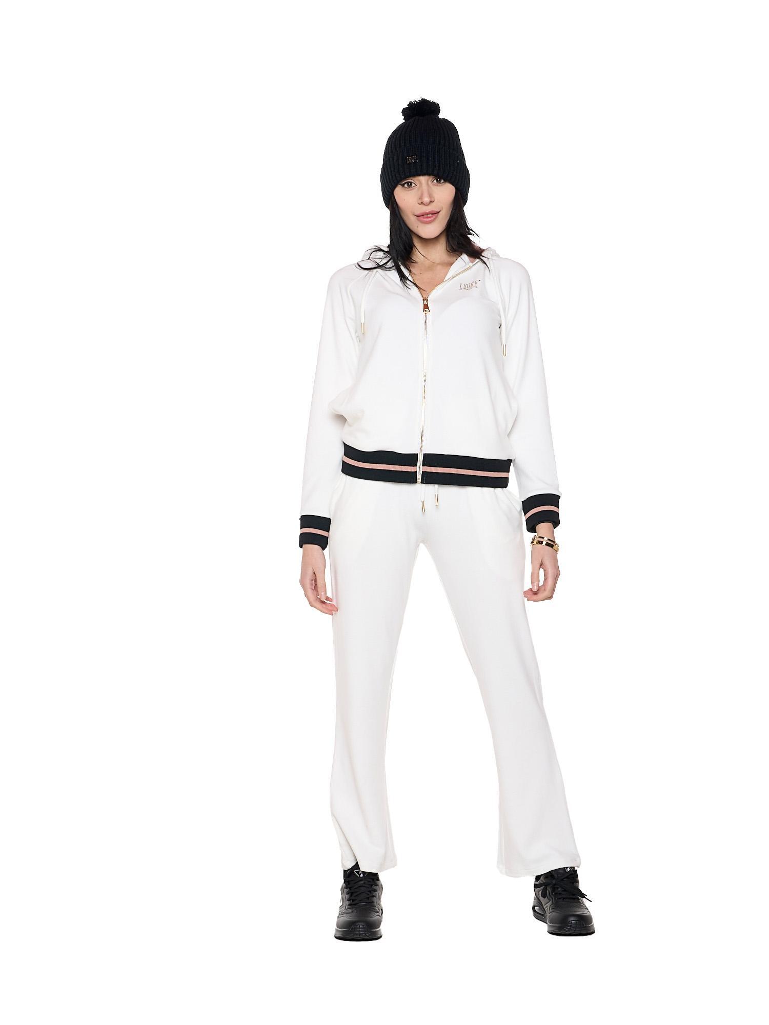 LEONE 1947 APPAREL Fato de treino de inverno feminino "relaxado" com capuz e fecho de correr
