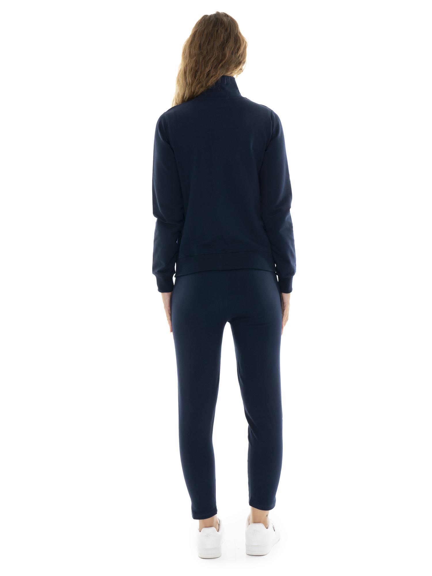Chándal de mujer de invierno con cuello y cremallera "Plata" 3/4