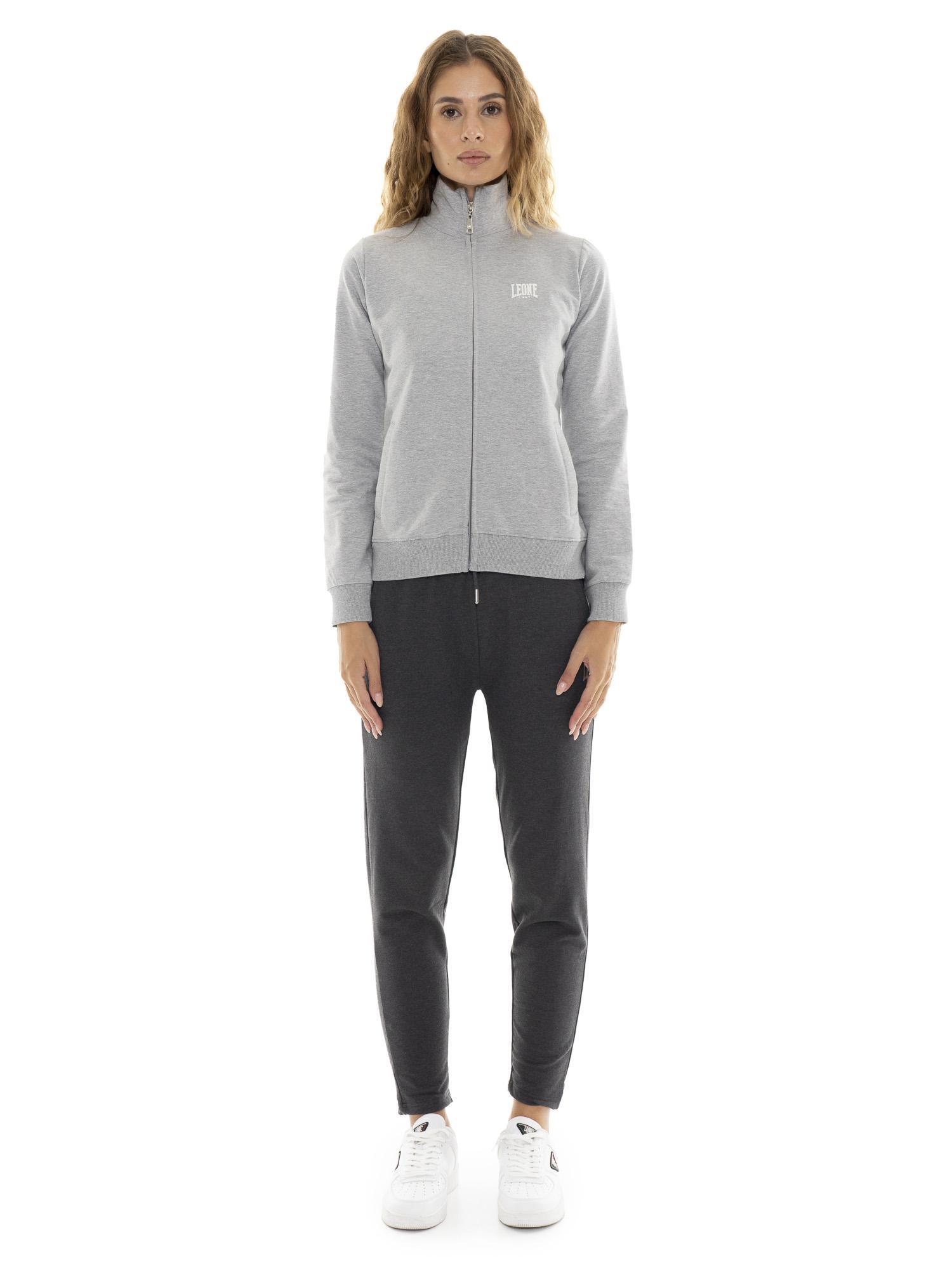 LEONE 1947 APPAREL Winter dames trainingspak met kraag en ritssluiting "Silver"