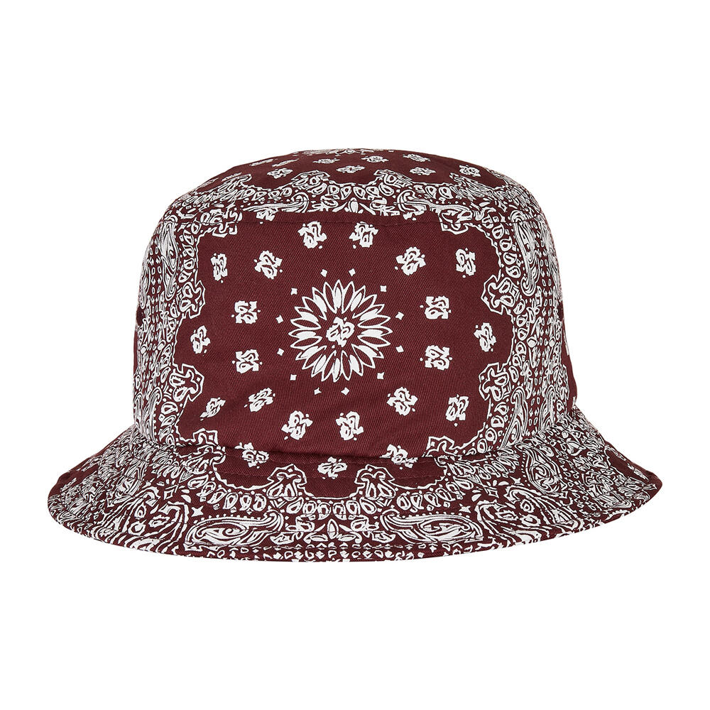Bandana Print Bucket Hat (Cherry)