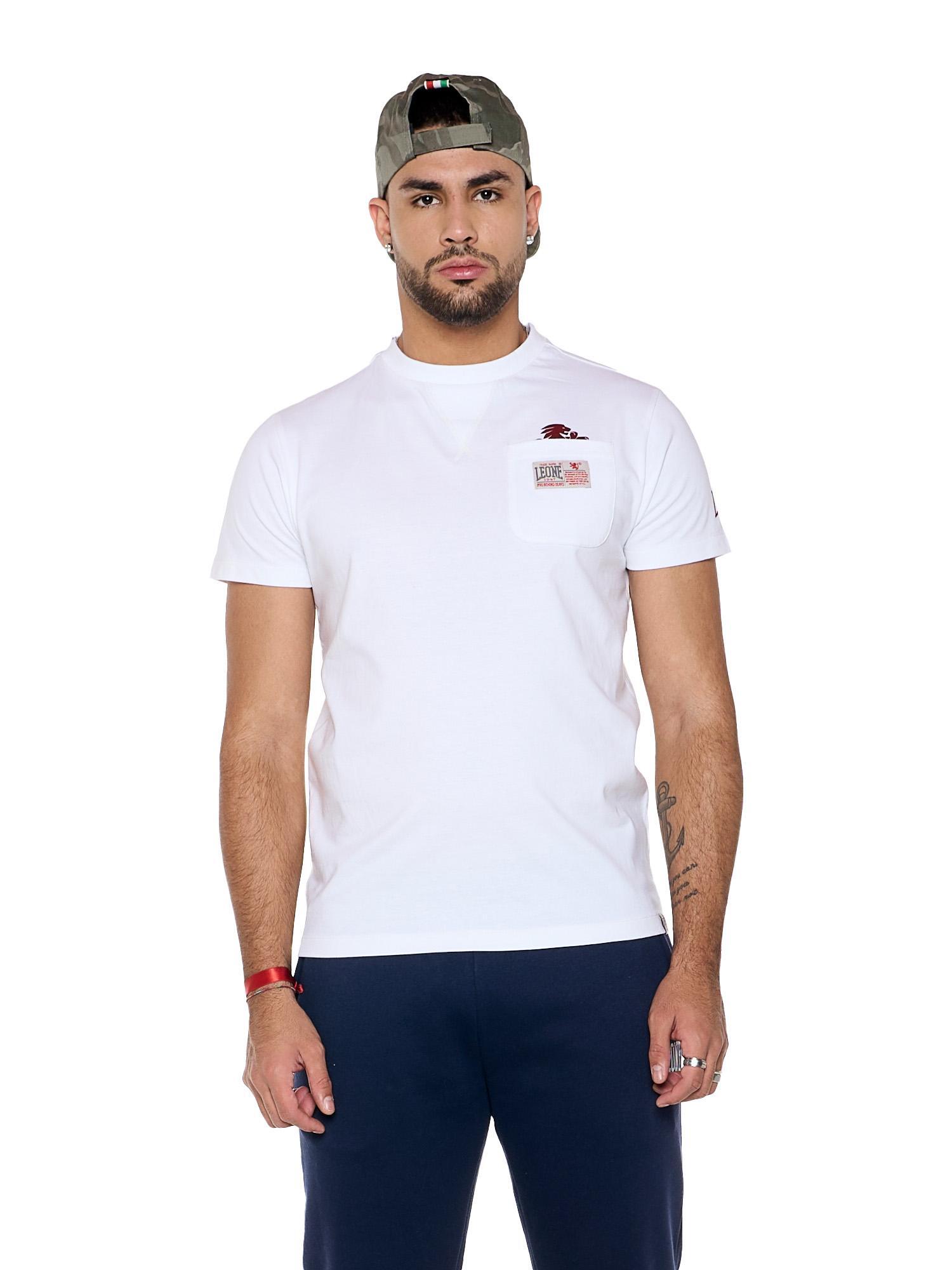 LEONE 1947 APPAREL T-shirt da uomo in cotone con collo a V "Iconic Vintage"