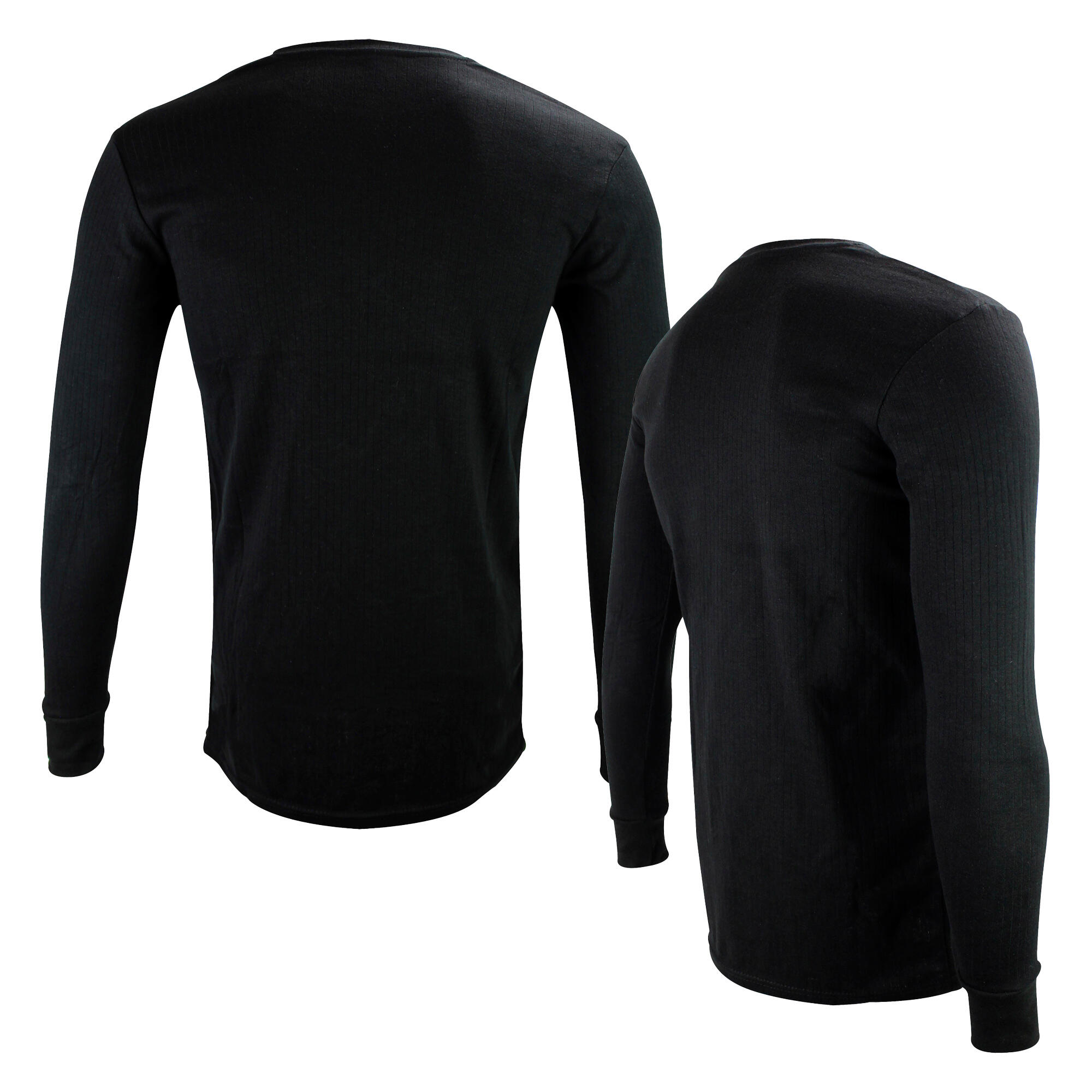 2 Pack Mens Thermal Tops Long Sleeve | Warm Winter Fleece Base Layer Top 3/5