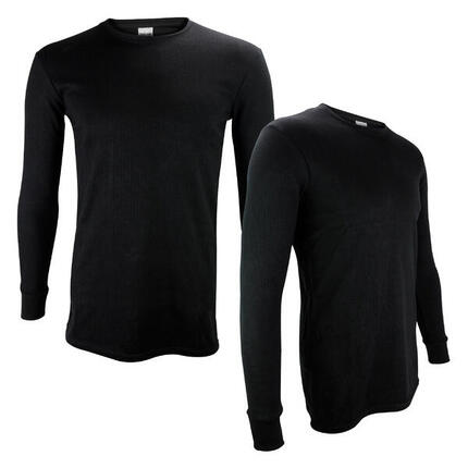 Haut thermique THMO lot de 2 manches longues homme noir/blanc