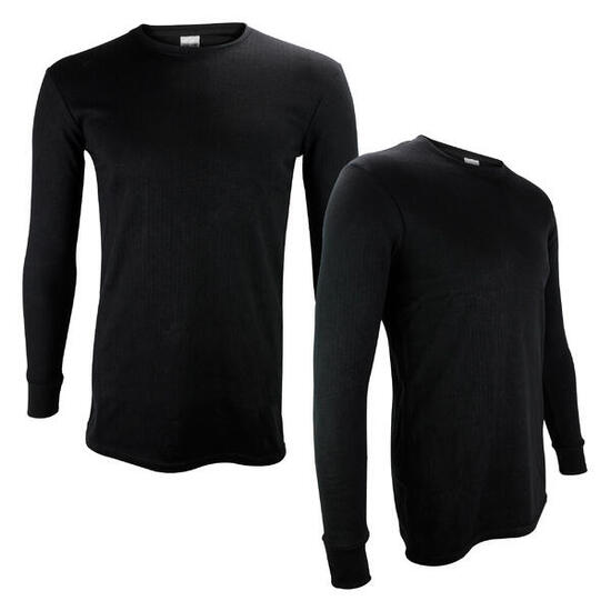 Haut thermique THMO lot de 2 manches longues homme noir/blanc