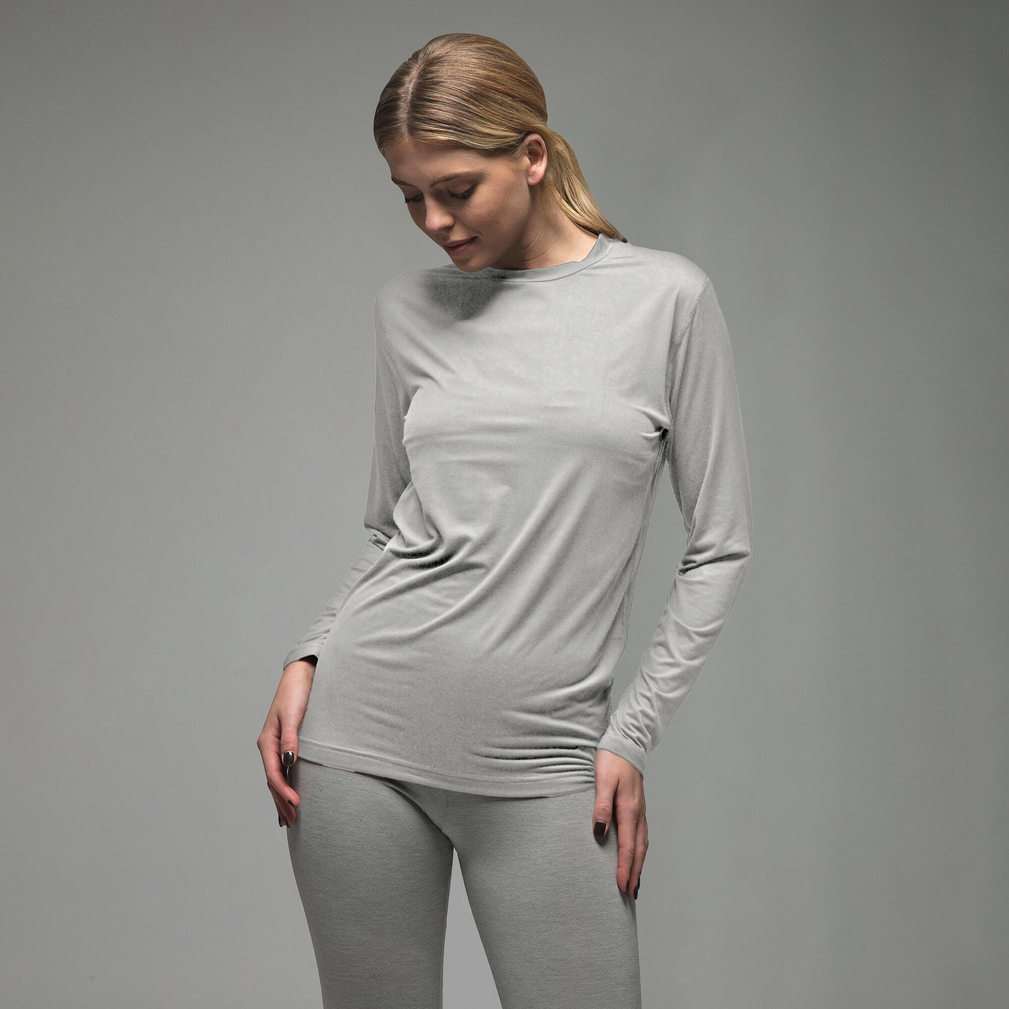 Haut doublé en polaire thermique à manches longues pour femme 5/6