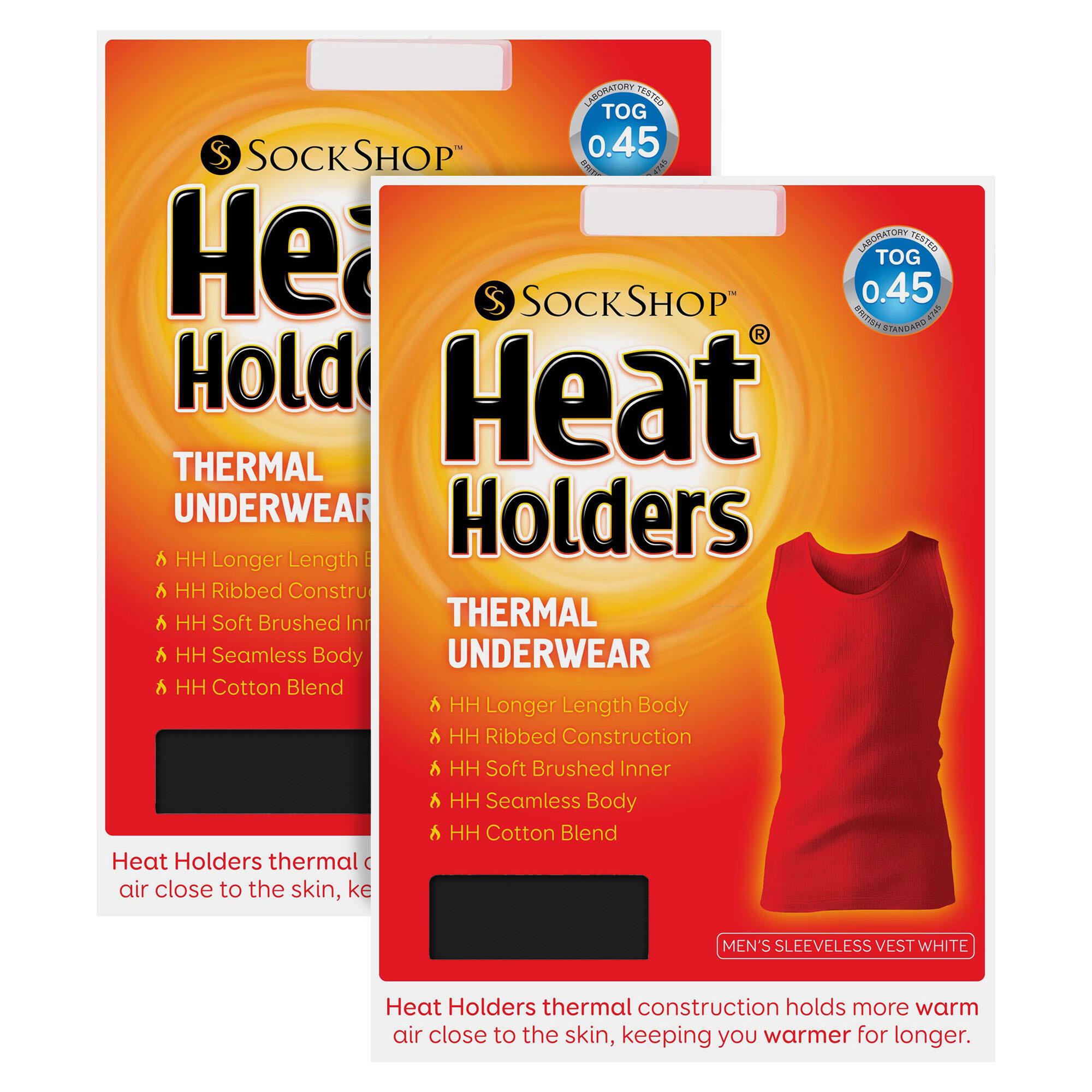 Canotta Termica Heat Holders Uomo Confezione da 2 - Carbone/Bianco 2/6