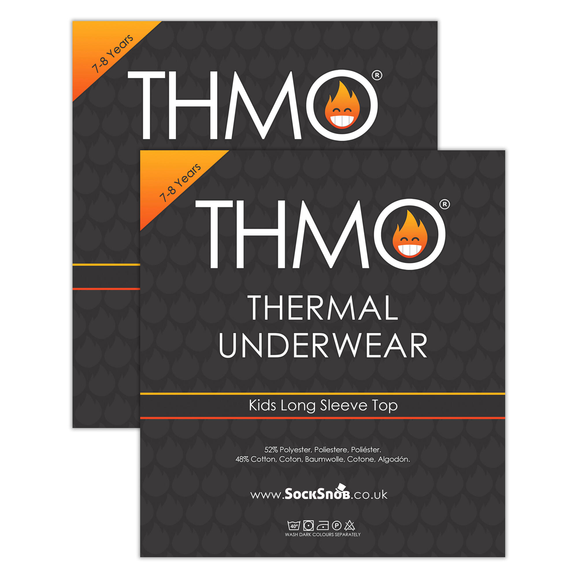 2 Pack Kids Thermal Top with Long Sleeve | Warm Base Layer Underwear Top 2/5
