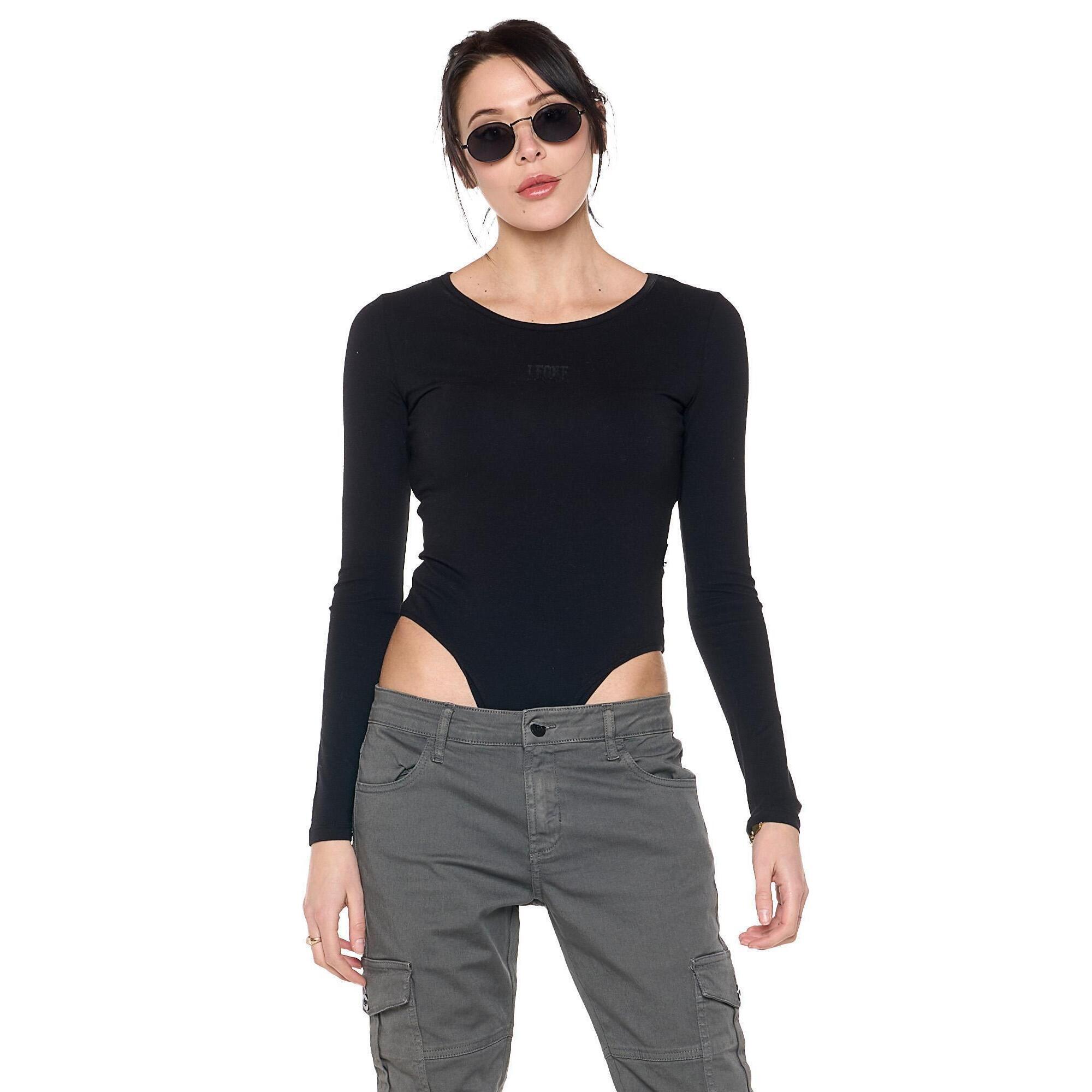 Leone 1947 Apparel - Body Femme Manches Longues "anneau Noir" - T-shirt Manches Courtes - Noir - Decathlon