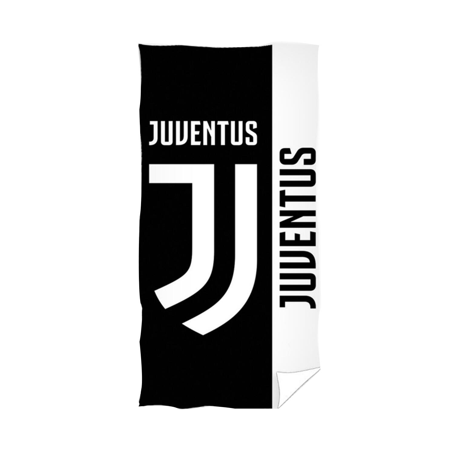 Badge Cotton Beach Towel (Black/White) 1/1