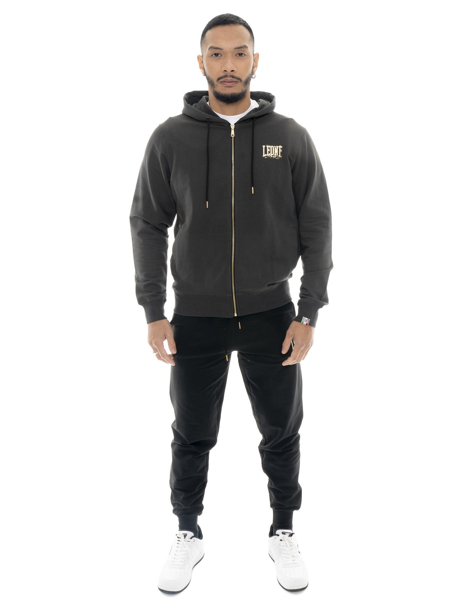LEONE 1947 APPAREL Fato de treino masculino de inverno com capuz "Authentic Gold"