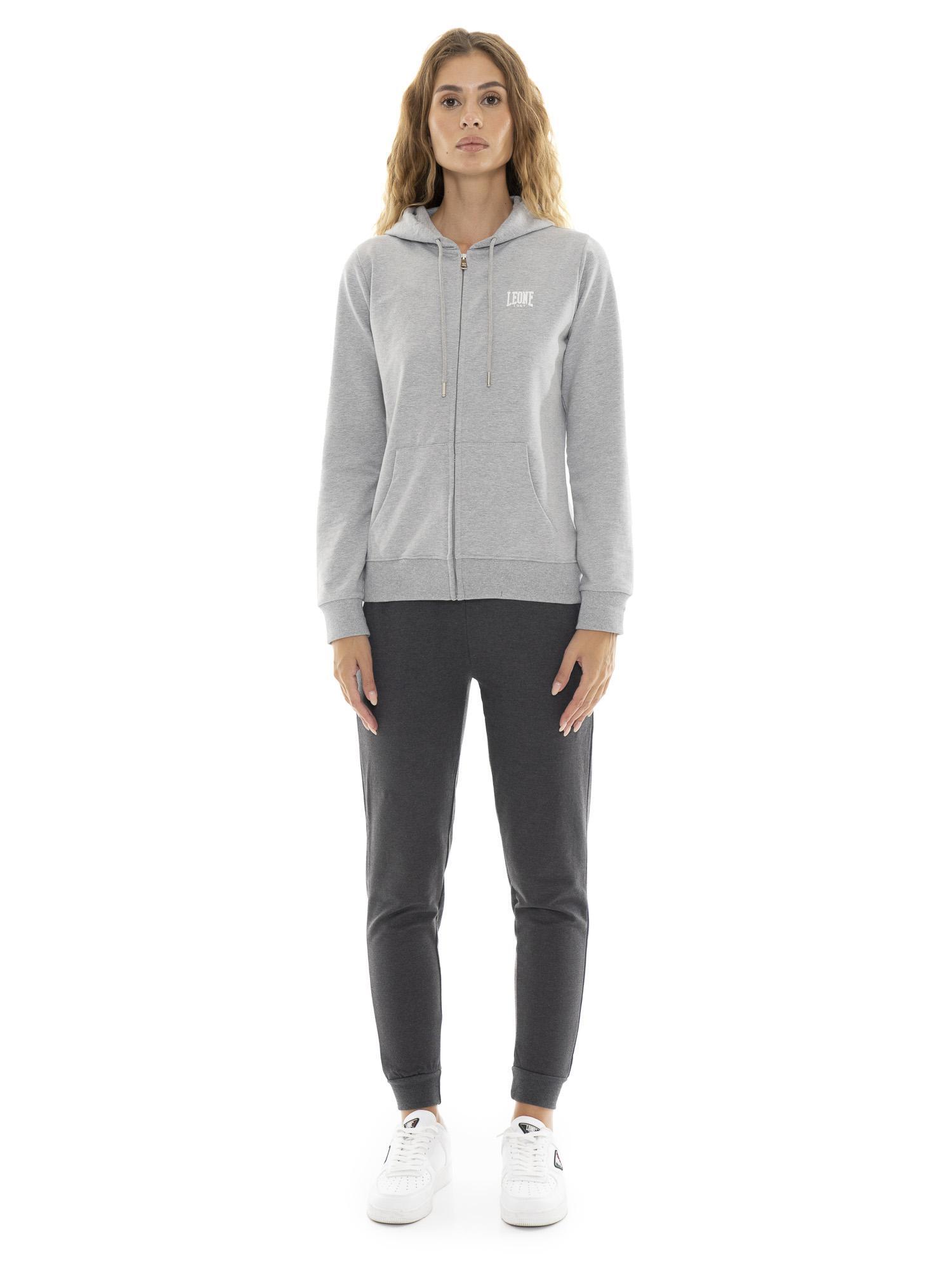 LEONE 1947 APPAREL Tuta da donna invernale con cappuccio e zip "Silver"