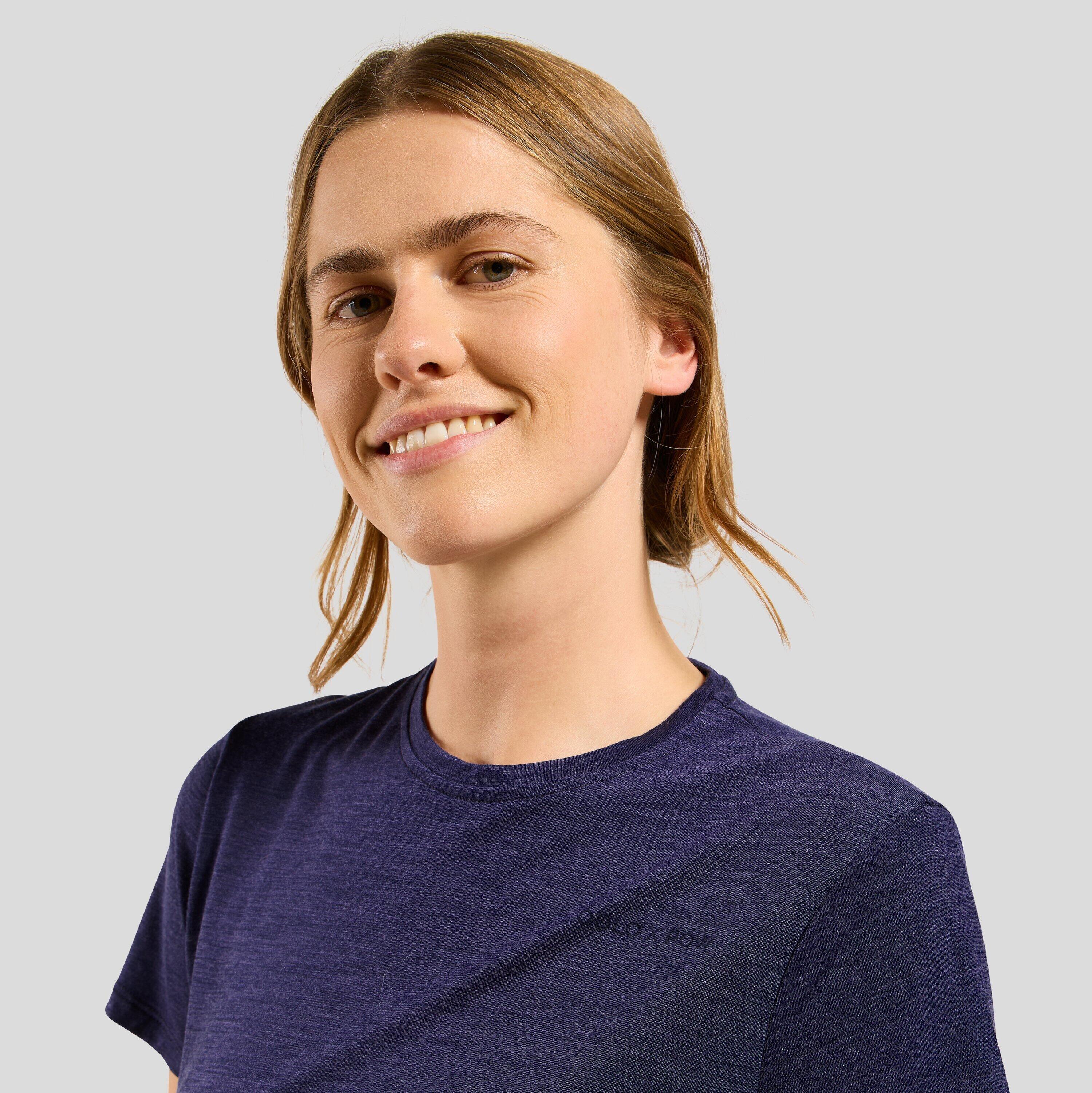 Camiseta técnica de mujer Odlo x Pow Hyper Contrast Púrpura 3/7