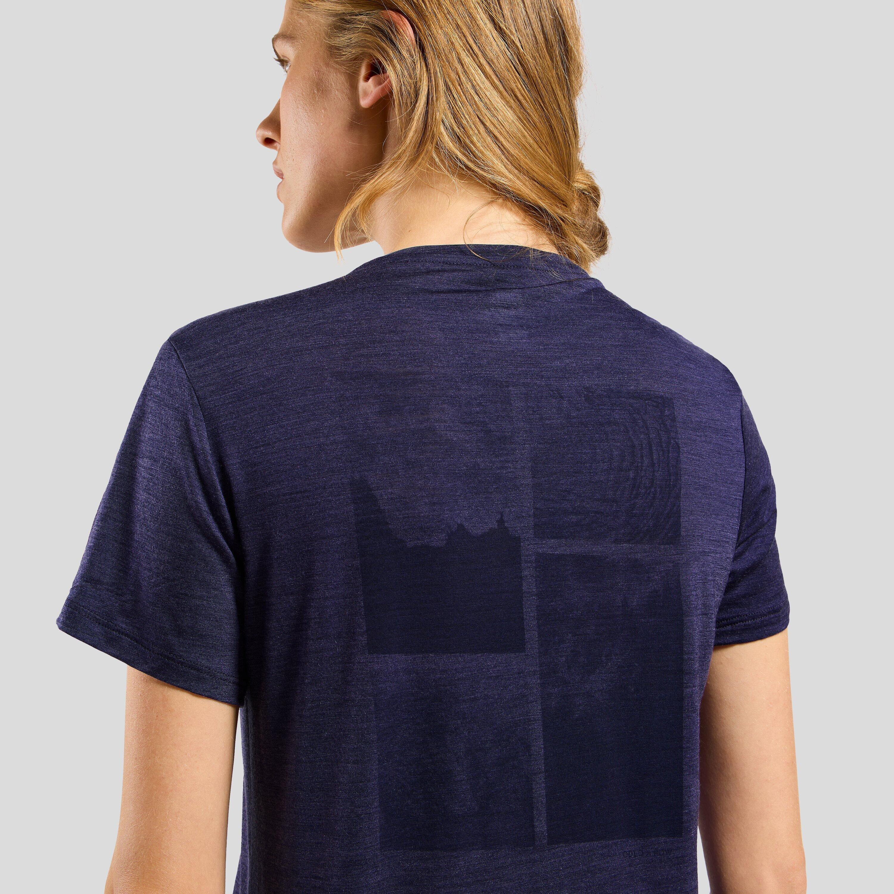 Camiseta técnica de mujer Odlo x Pow Hyper Contrast Púrpura 4/7