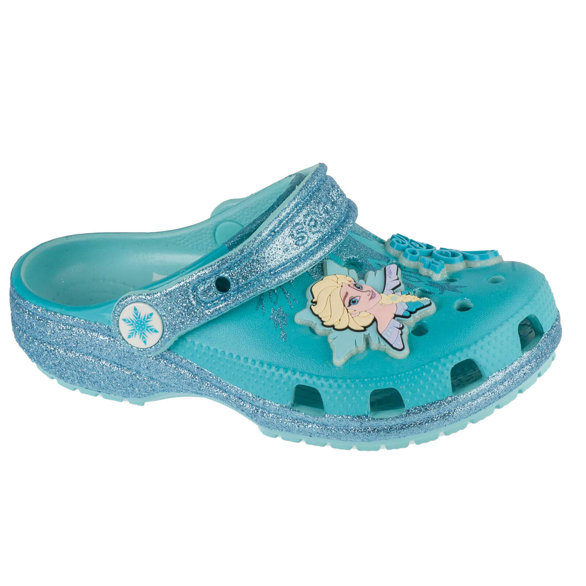Crocs - Crocs Frozen Elsa Classic Clog K - Sabots Enfants Bleu Taille 34.5 - Sabots - Bleu|gris - 34/35 - Decathlon