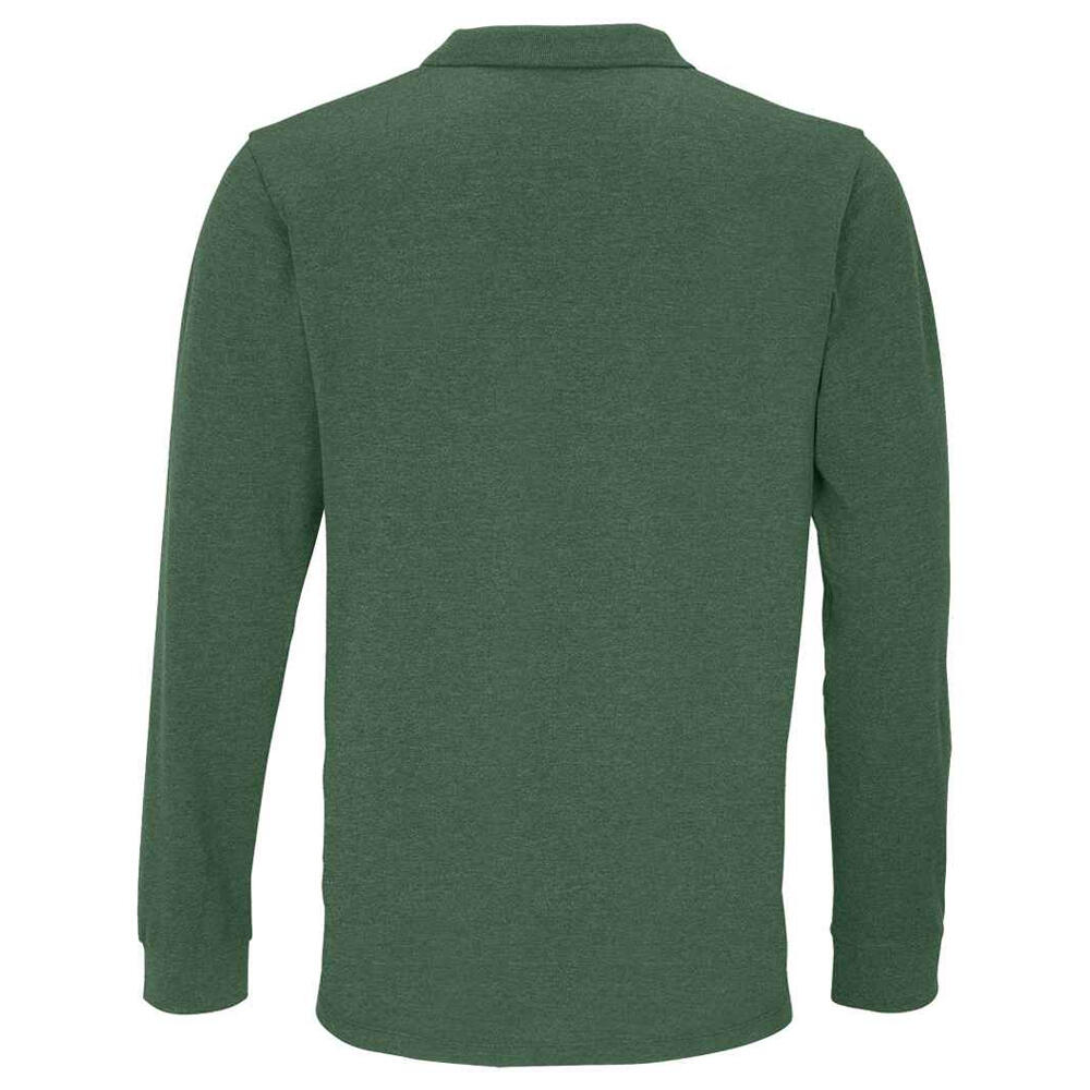 Camisola pólo de manga comprida Planet para adultos unissexo (Verde Garrafa) 2/4