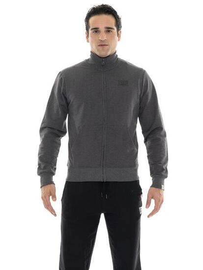 Felpe invernale da uomo con collo alto e zip con logo piccolo "Basic