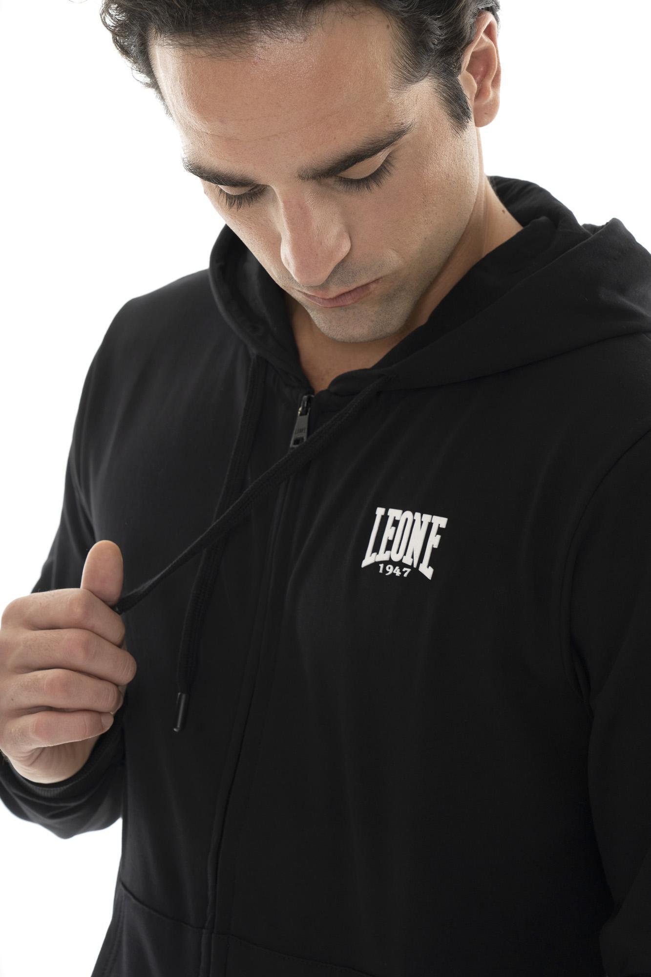 Herren-Wintersweatshirt mit Kapuze und Reißverschluss mit kleinem „Basic“-Logo 3/7