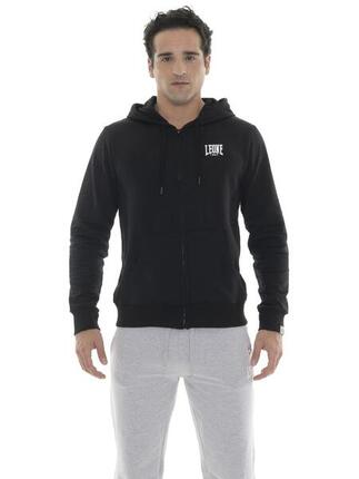 Herren-Wintersweatshirt mit Kapuze und Reißverschluss mit kleinem „Basic“-Logo