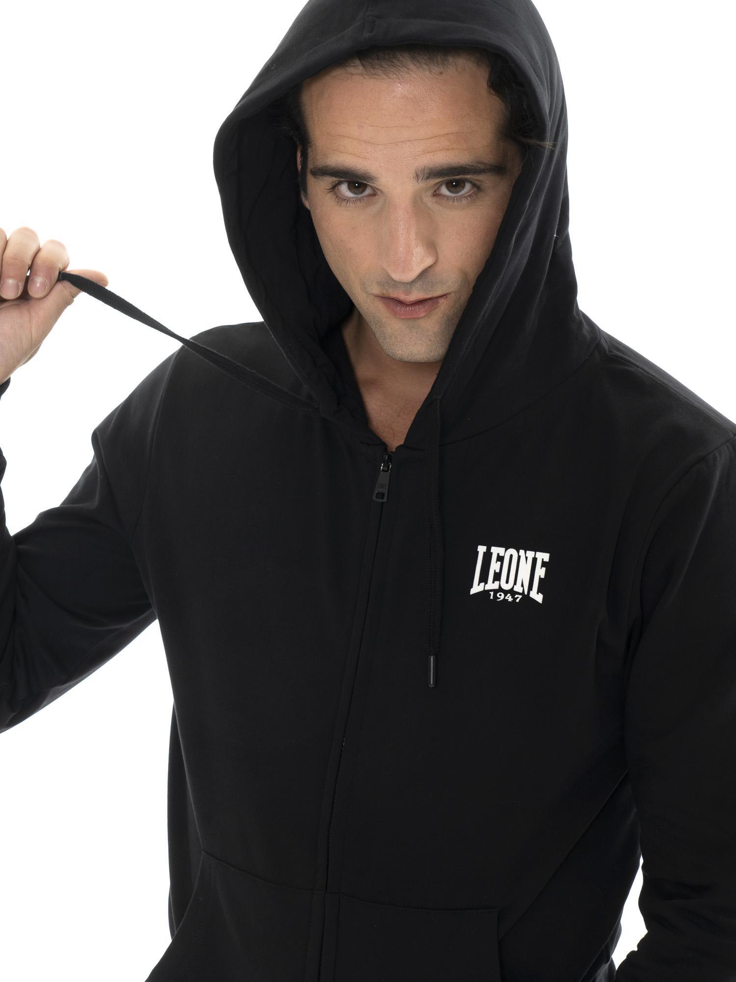 Herren-Wintersweatshirt mit Kapuze und Reißverschluss mit kleinem „Basic“-Logo 5/7