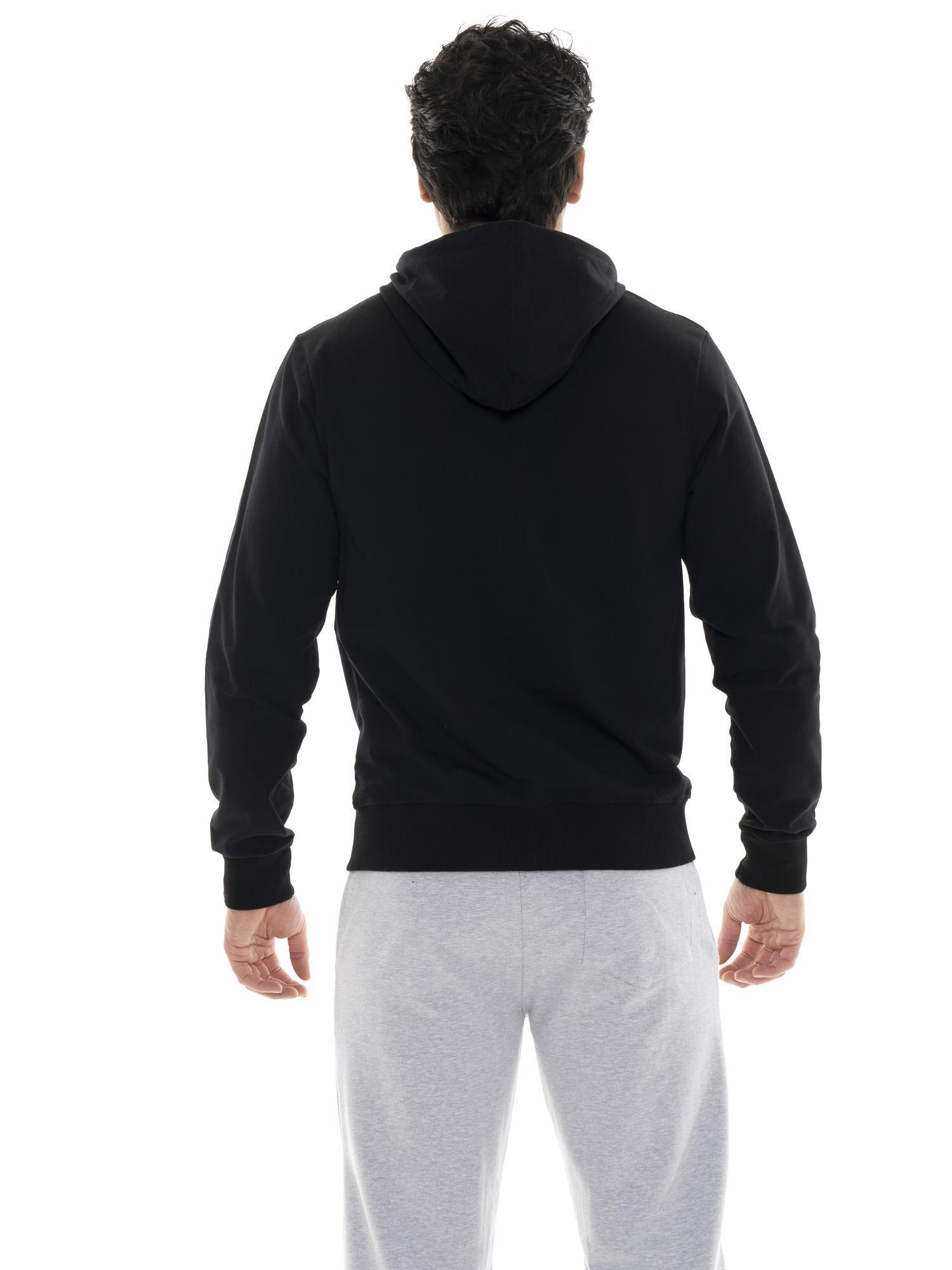 Herren-Wintersweatshirt mit Kapuze und Reißverschluss mit kleinem „Basic“-Logo 4/7