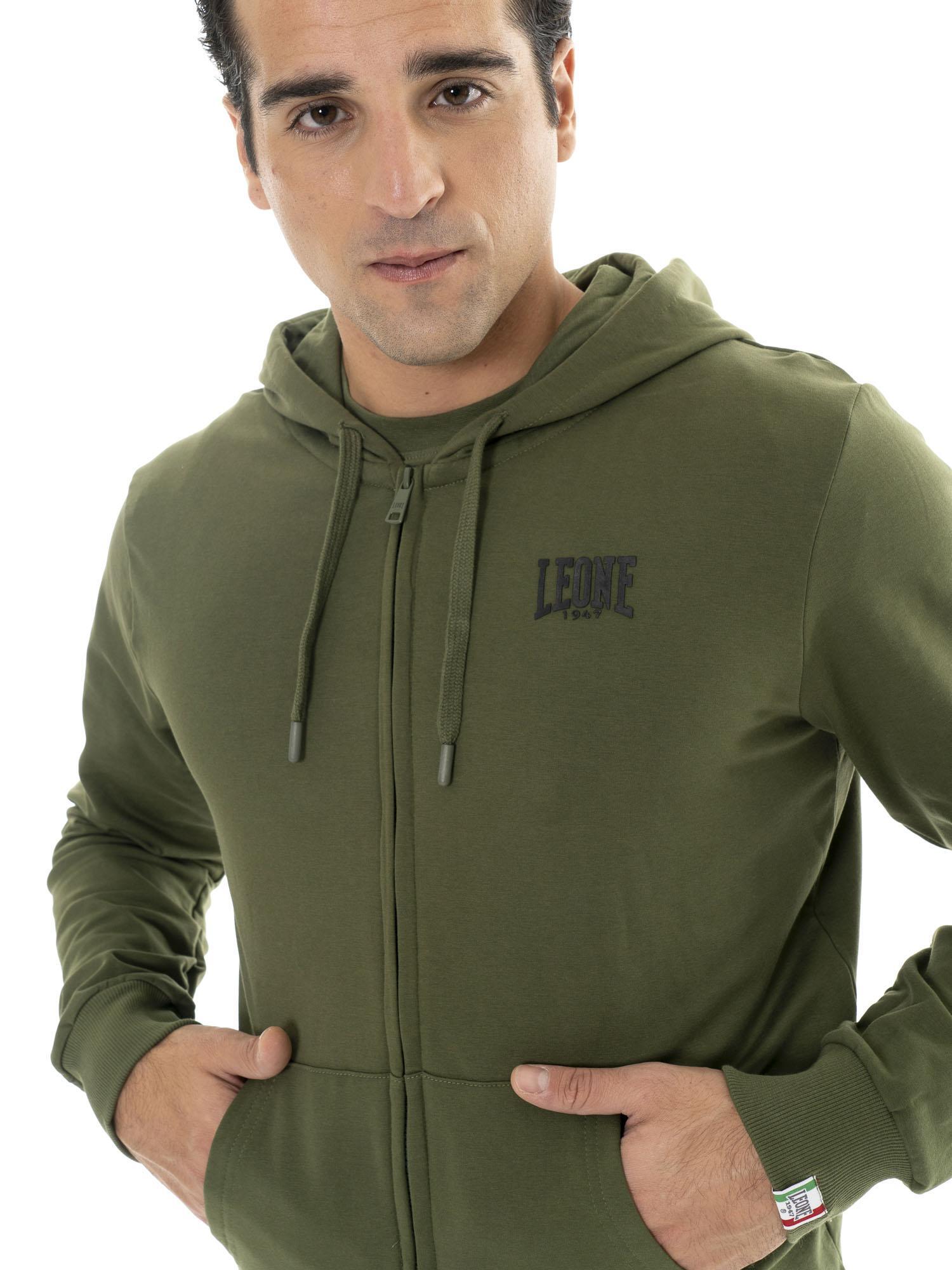 Felpa Leone uomo con cappuccio e zip Basic 3/7