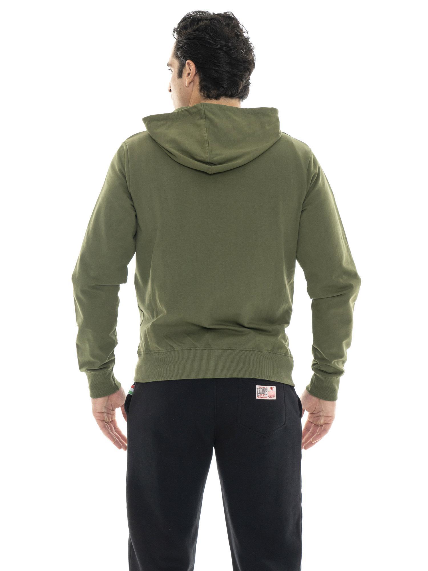 Felpa Leone uomo con cappuccio e zip Basic 4/7
