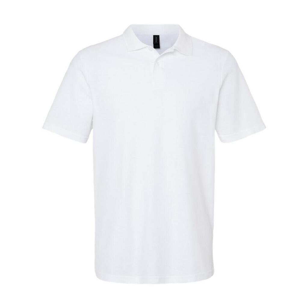 Unisex Adult Softstyle Pique Polo Shirt (White)