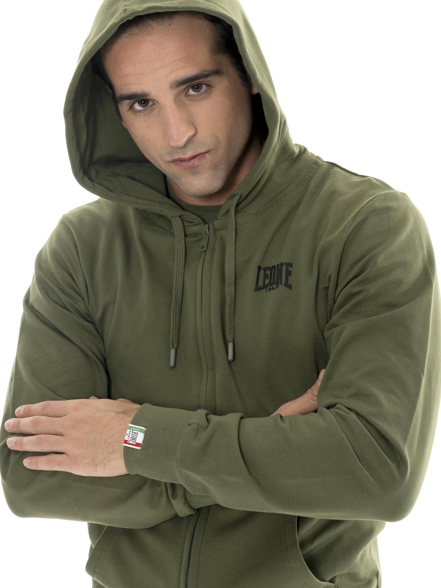 Felpa Leone uomo con cappuccio e zip Basic 5/7