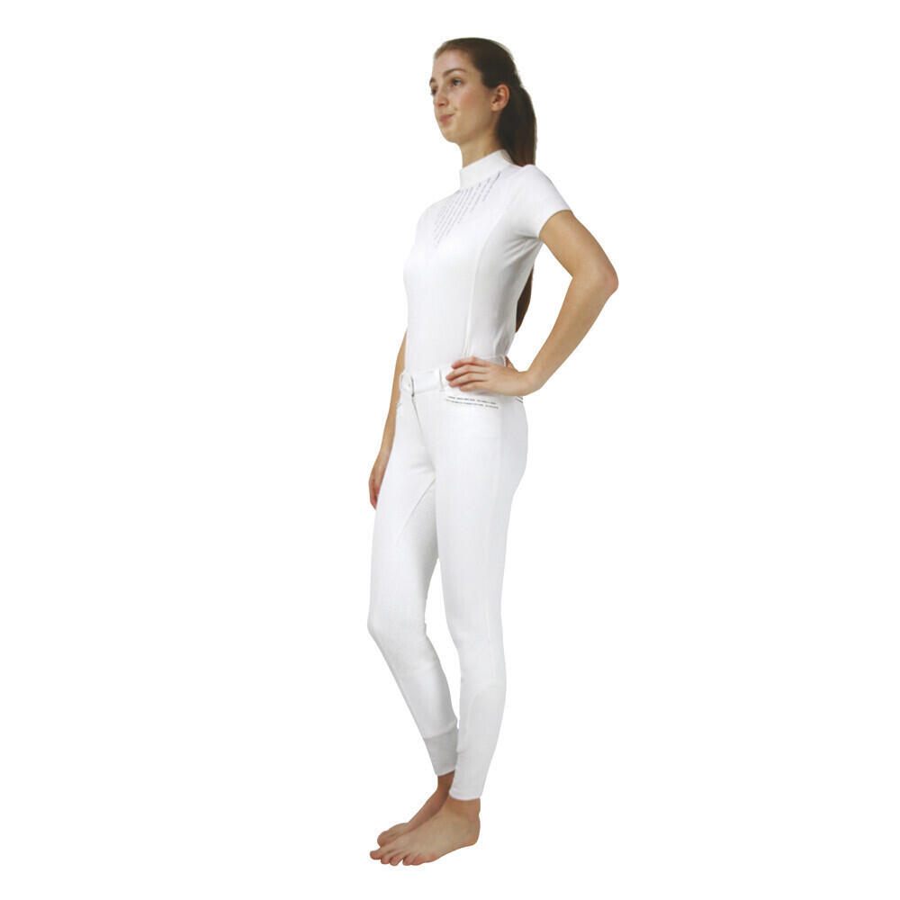 Womens/Ladies Roka Rose Show Shirt (White/Navy/Rose Gold) 1/3
