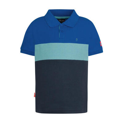Kinder Eikefjord Polo Arktikblau/Glühendes Orange