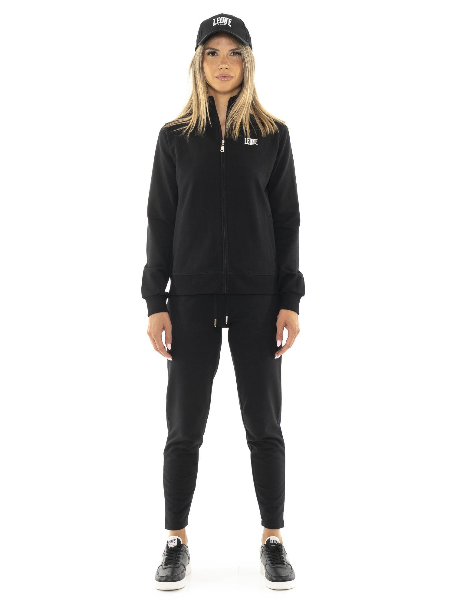 LEONE 1947 APPAREL Winter dames trainingspak met kraag en ritssluiting "Silver"