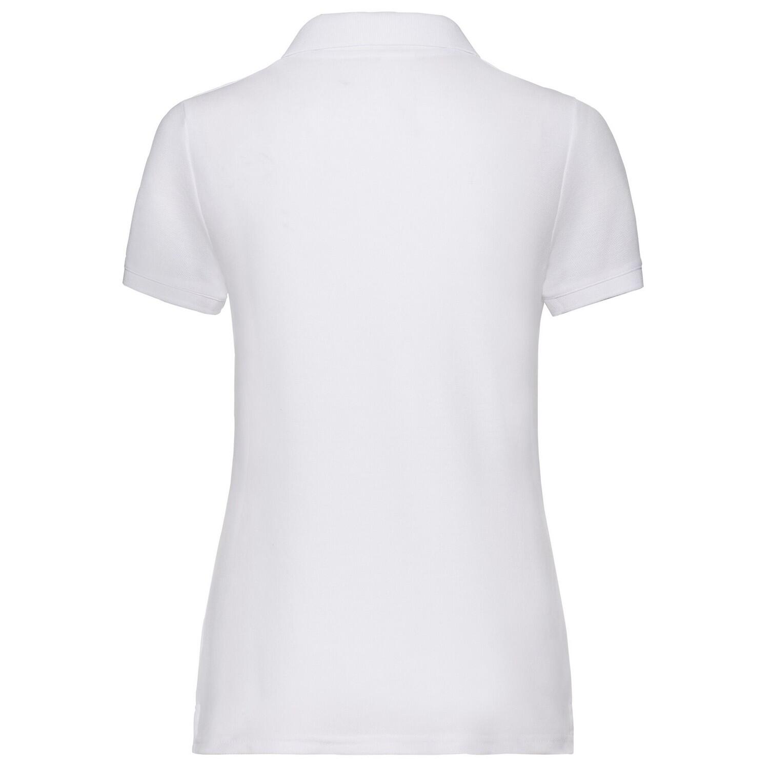 Maglietta Polo Adulto Unisex Fruit Of The Loom 65/35 Bianco 2/3