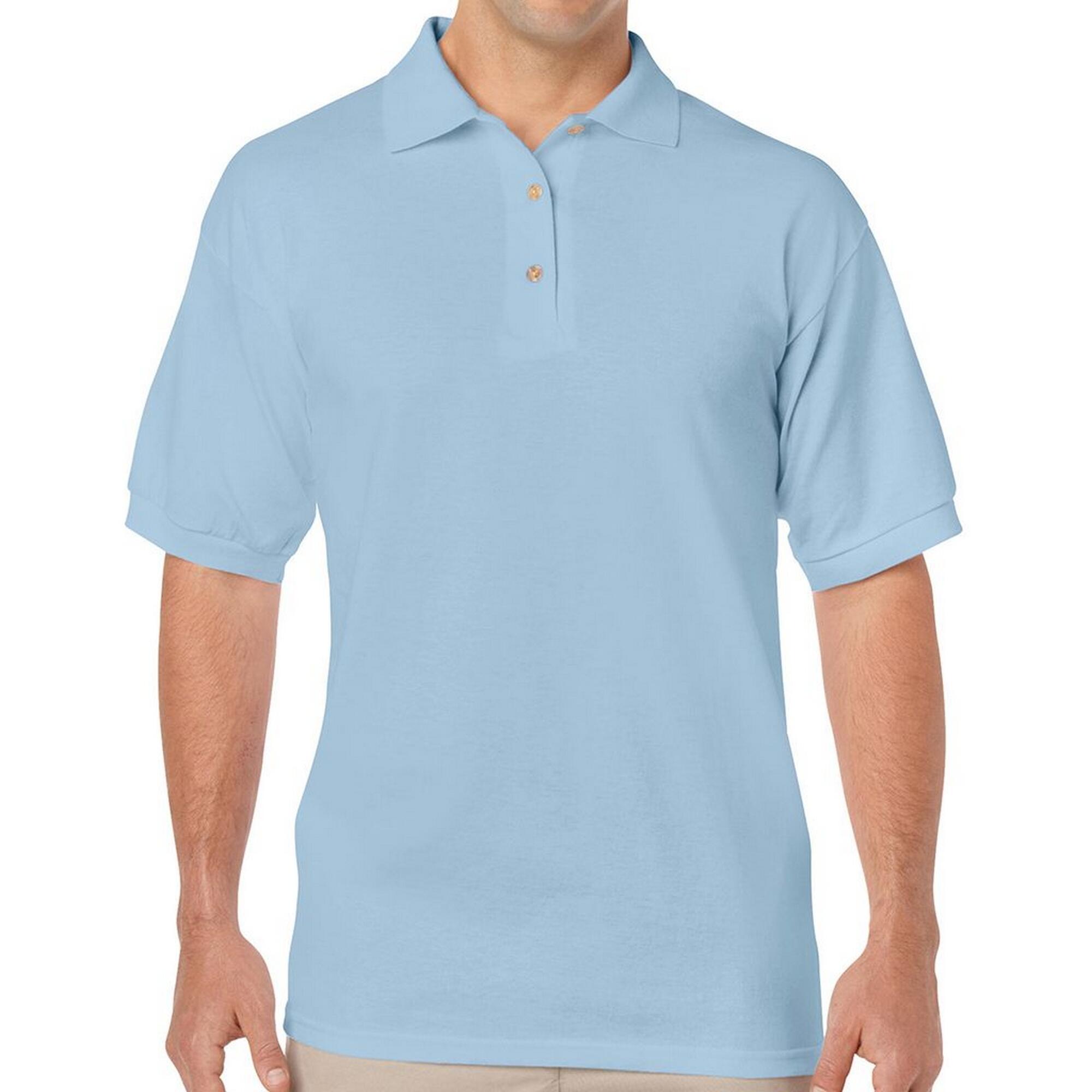 Unisex DryBlend Poloshirt voor volwassenen (Lichtblauw) 3/3